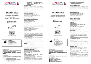 Notice pNAPEP-1902 Substrat Chromogène de la kallikréine plasmatique