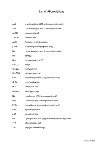 Liste des abréviations