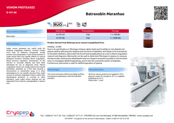 Product sheet Batroxobin Maranhao 