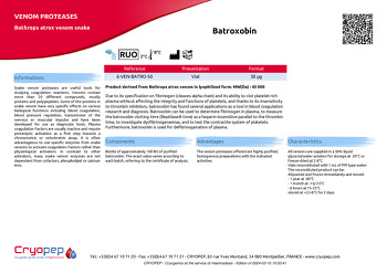 Product sheet Batroxobin