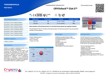 Product sheet CRYOcheck™ Clot S™