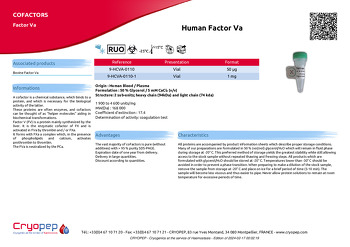 Product sheet Human Factor Va