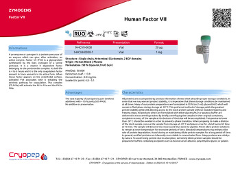 Product sheet Human Factor VII