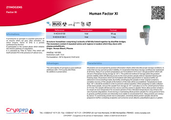 Product sheet Human Factor XI