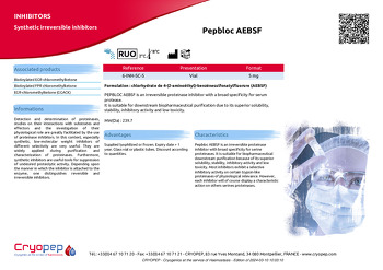 Product sheet Pepbloc AEBSF