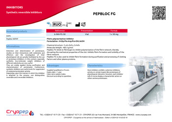 Product sheet PEPBLOC FG