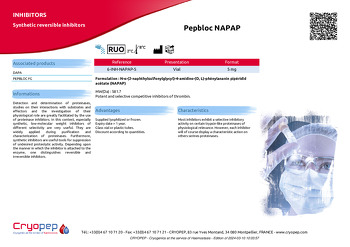 Product sheet Pepbloc NAPAP