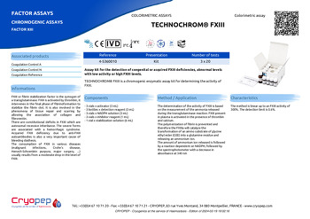 Product sheet TECHNOCHROM® FXIII