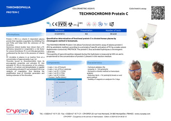 Product sheet TECHNOCHROM® Protein C