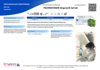 Product sheet TECHNOVIEW® Orgaran® Cal Set