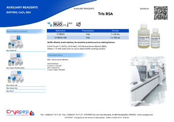 Product sheet Tris BSA