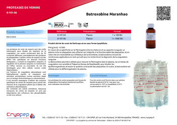 Fiche produit Batroxobine Maranhao 