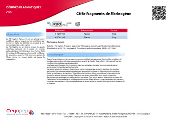 Fiche produit CNBr fragments de fibrinogène 