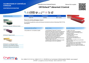 Fiche produit CRYOcheck™ Abnormal 2 Control