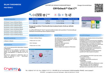 Fiche produit CRYOcheck™ Clot C™