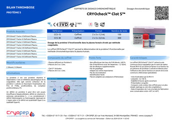 Fiche produit CRYOcheck™ Clot S™