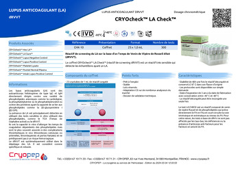 Fiche produit CRYOcheck™ LA Check™