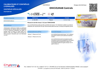 Fiche produit EMICIZUMAB Controls