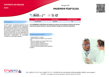 Fiche produit IMUBIND® FSAP ELISA