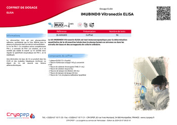 Fiche produit IMUBIND® Vitronectin ELISA