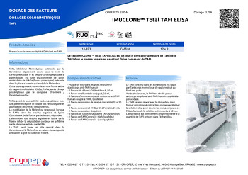 Fiche produit IMUCLONE™ Total TAFI ELISA