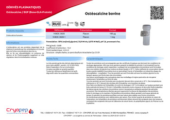 Fiche produit Ostéocalcine bovine 