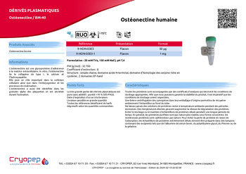 Fiche produit Ostéonectine humaine