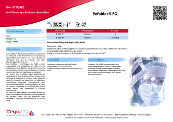 Fiche produit Pefabloc® FG