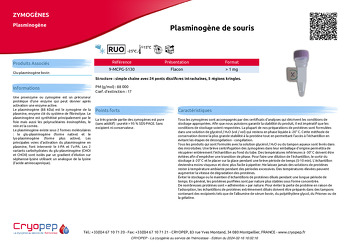 Fiche produit Plasminogène de souris