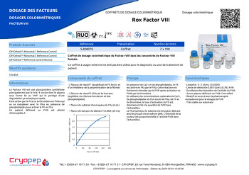 Fiche produit Rox Factor VIII