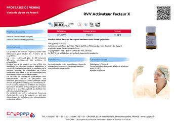 Fiche produit RVV Activateur Facteur X 