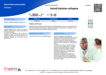 Fiche produit Solcoll Solution collagène