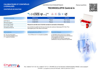 Fiche produit TECHNOCLOT® Control A