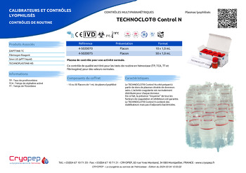 Fiche produit TECHNOCLOT® Control N