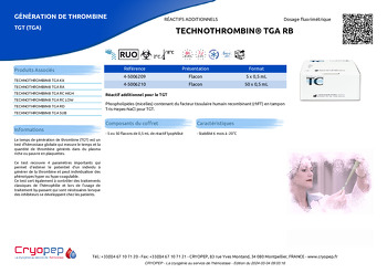 Fiche produit TECHNOTHROMBIN® TGA RB