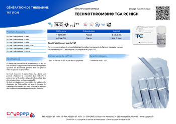 Fiche produit TECHNOTHROMBIN® TGA RC HIGH