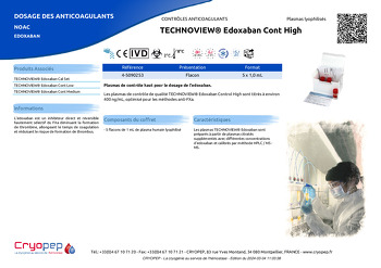 Fiche produit TECHNOVIEW® Edoxaban Cont High