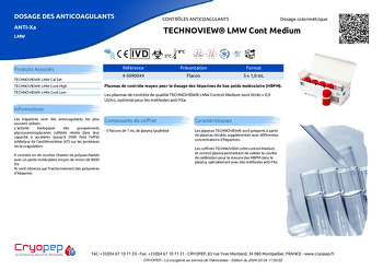 Fiche produit TECHNOVIEW® LMW Cont Medium